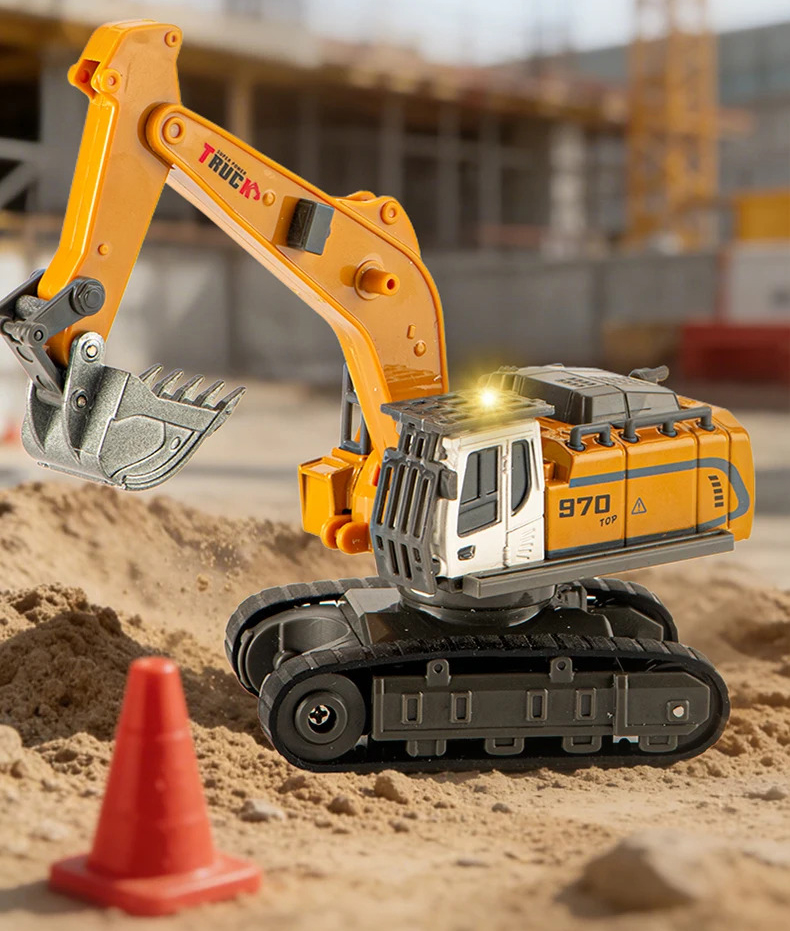 Екскаватор на радіокеруванні RC 555-104 1:64 зі світлом та звуком, керування через додаток